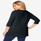 Stretch Knit Zip Tunic image number null