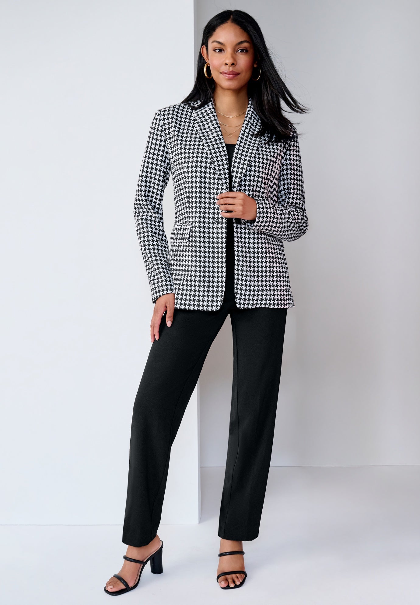 Stretch Crepe Single-Breasted Pantsuit image number 0