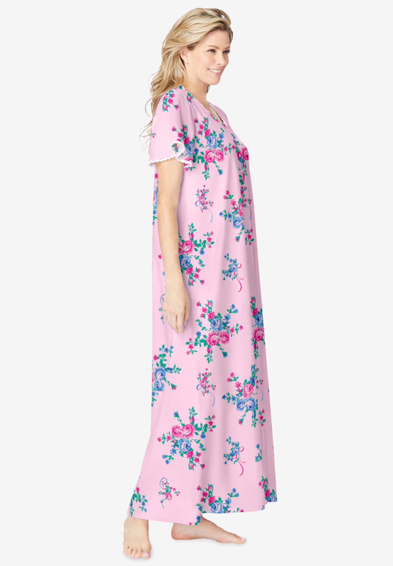 Long Pintuck Knit Gown image number 3