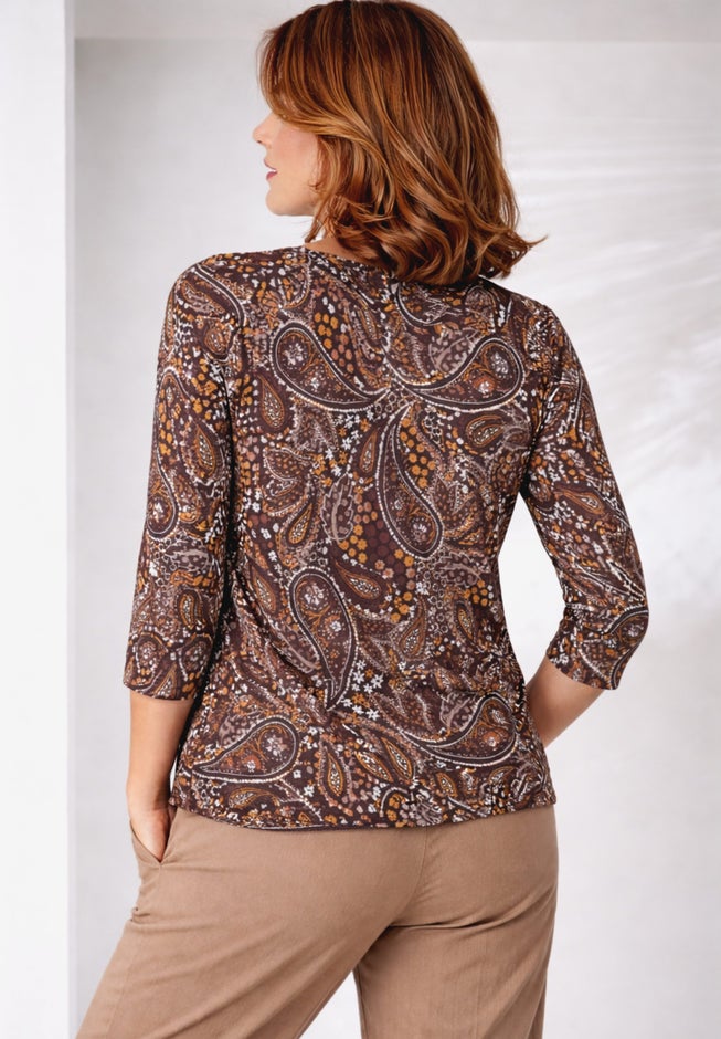 Stretch Cotton Scoop Neck Tee image number 2