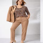 Stretch Cotton Scoop Neck Tee image number null