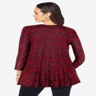 Stretch Knit Keyhole Swing Tunic image number null