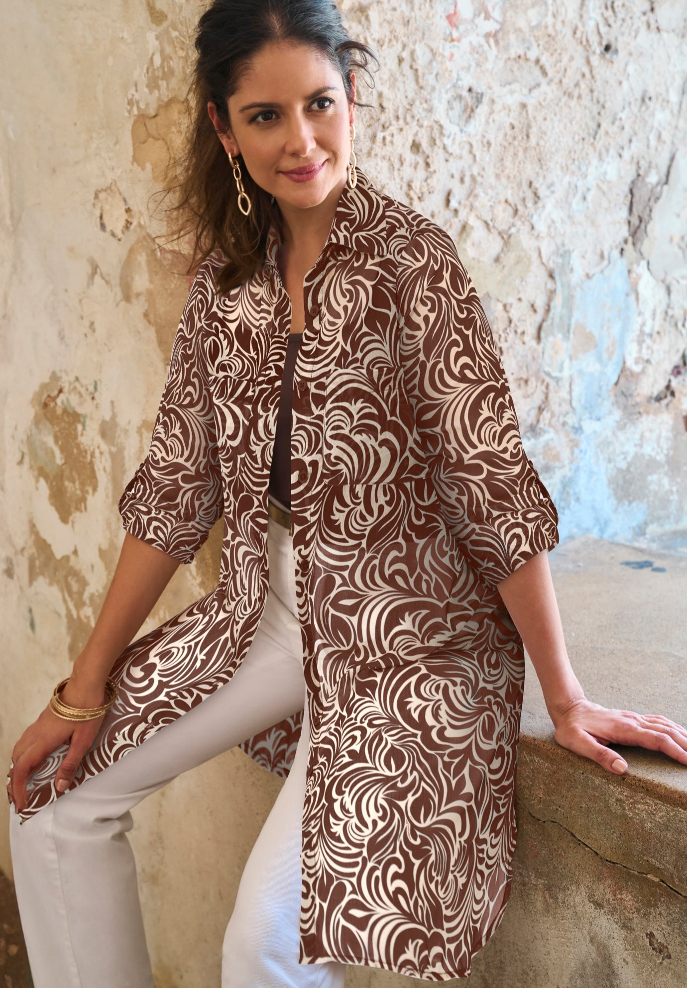 Sheer Georgette Mega Tunic image number 1