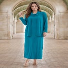 2-Piece Cowlneck Jacket Dress image number null