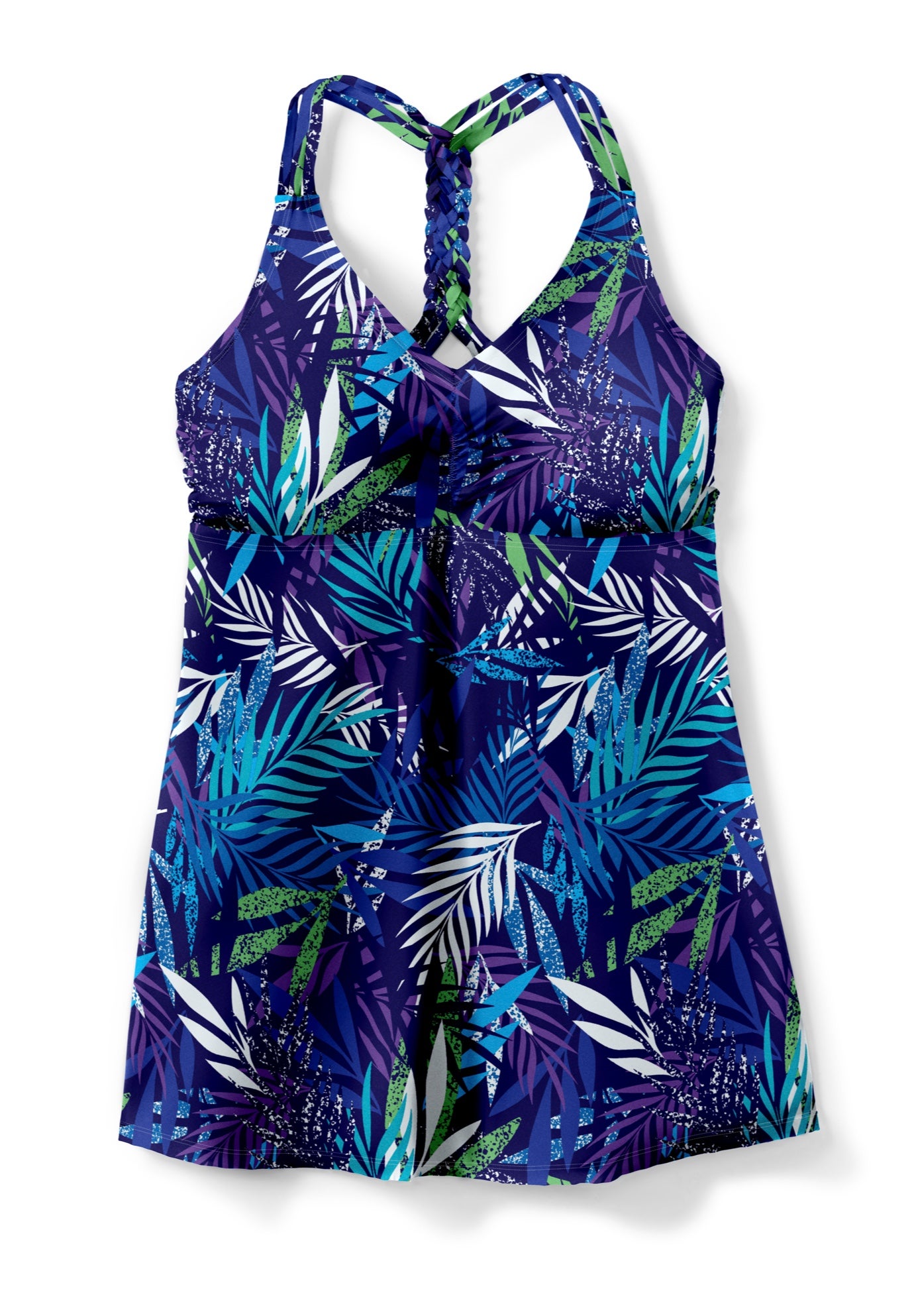 Longer Length Braided Tankini Top image number 3