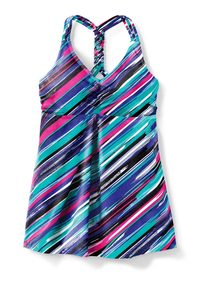 Longer Length Braided Tankini Top image number 2