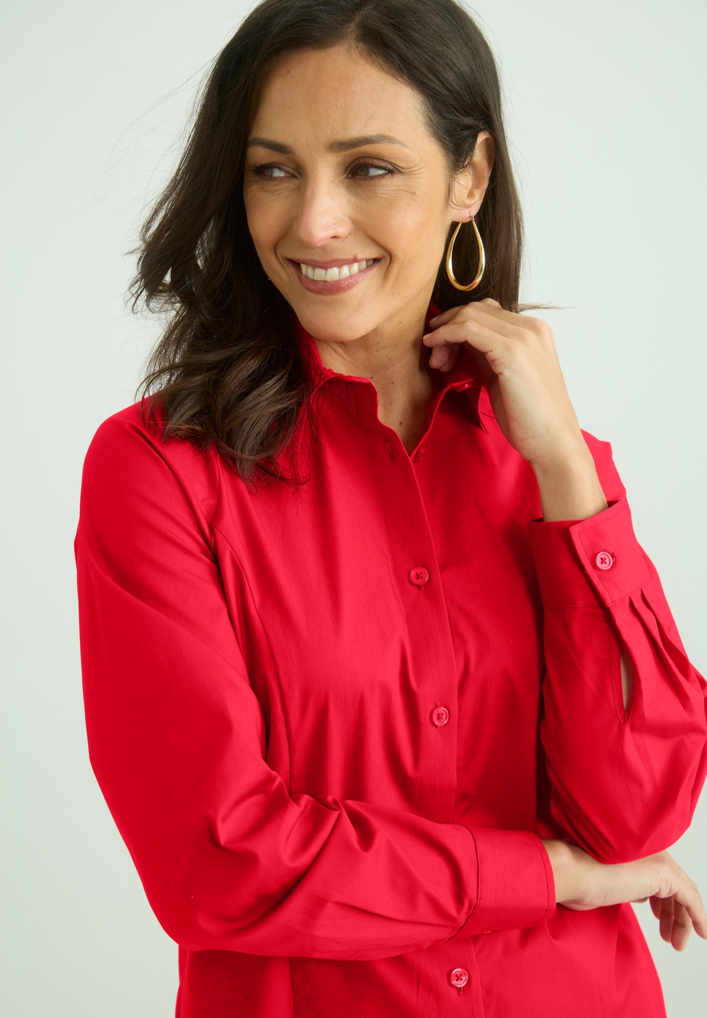 Stretch Poplin Button-Down Shirt image number 0