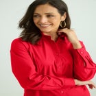 Stretch Poplin Button-Down Shirt image number null