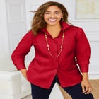 Stretch Poplin Button-Down Shirt image number null