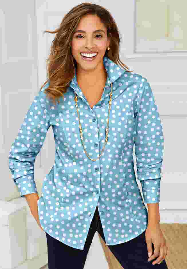 Wrinkle-Free Stretch Poplin Shirt image number 0