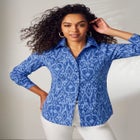 Stretch Cotton Poplin Button Down Shirt image number 0
