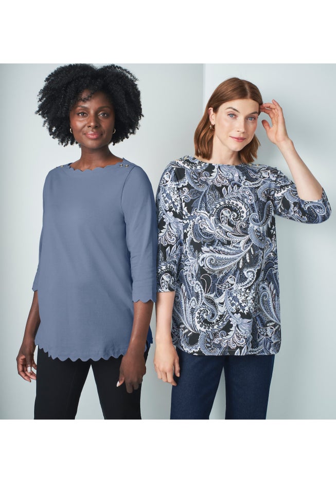 Scallop Boatneck Tunic image number 2