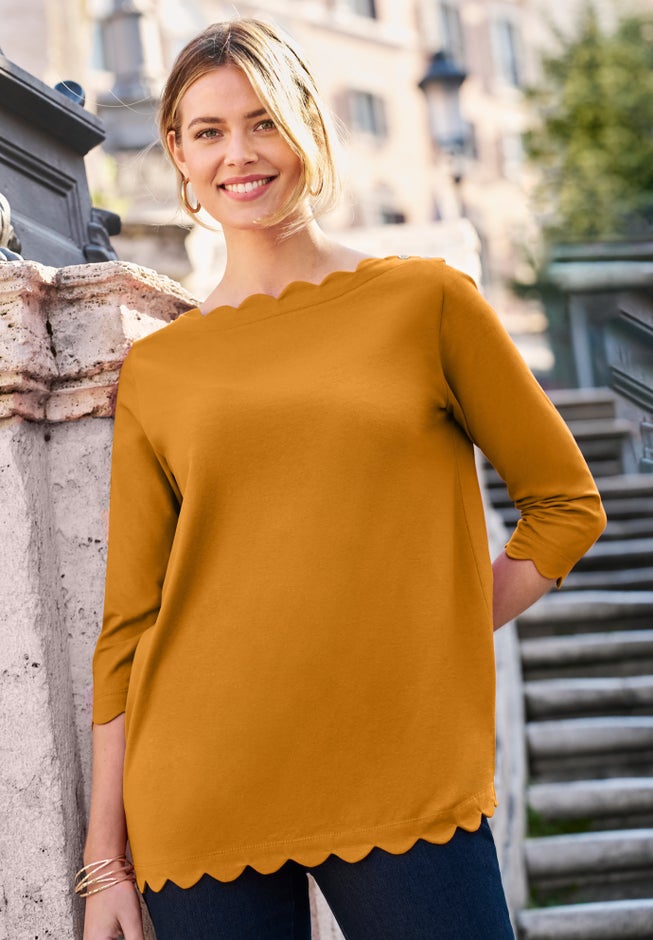 Scallop Boatneck Tunic image number 3