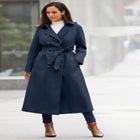 Double Breasted Long Trench Raincoat image number null