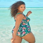 Sarong-Front Swimsuit image number 1