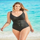 Ribbed Underwire One-Piece  image number null