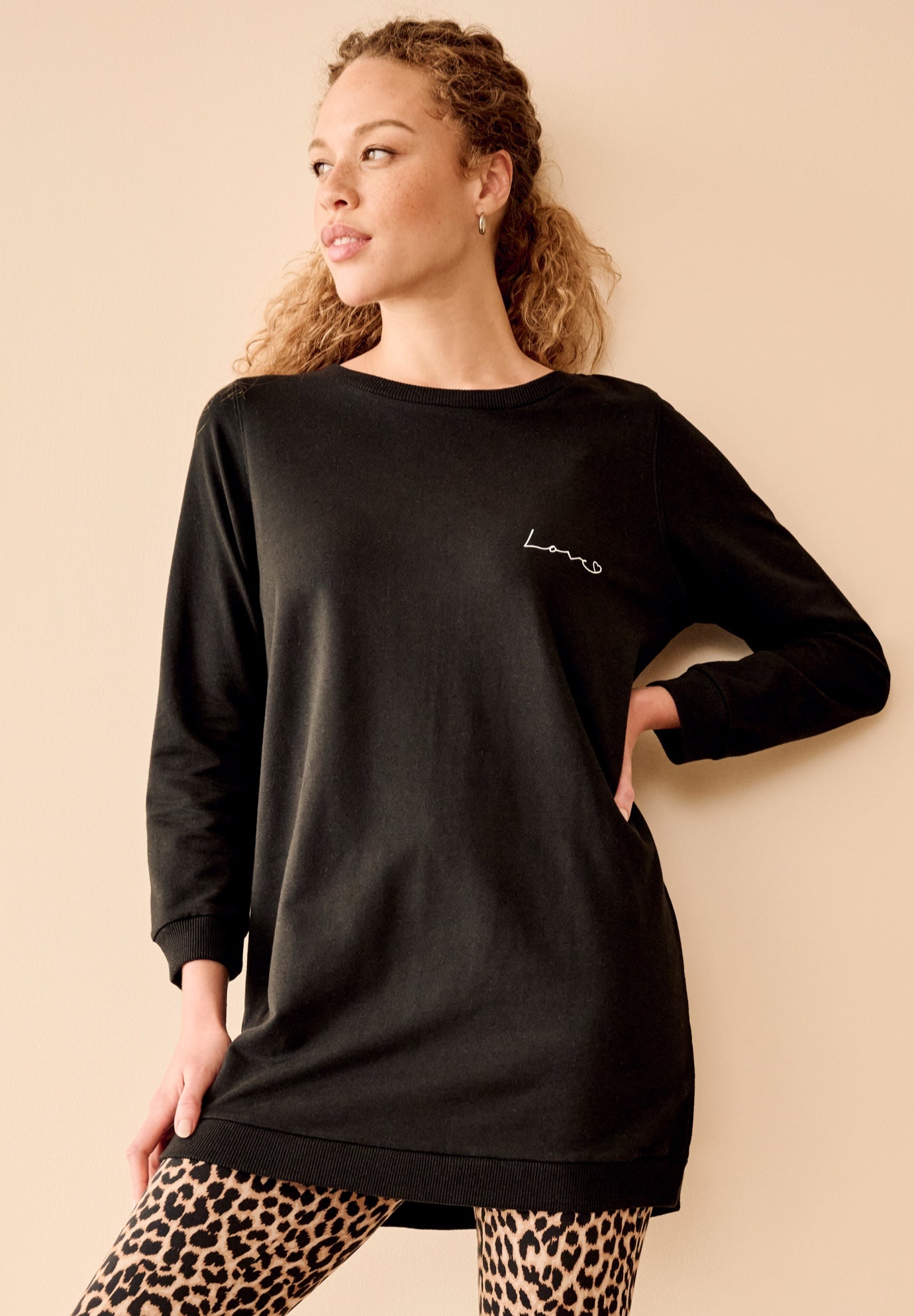 French Terry Love Tunic Sweatshirt image number 0