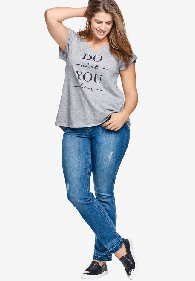 Screenprint V-Neck Tee image number 1