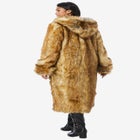 Plus Size Hooded Faux Fur Coat image number 2