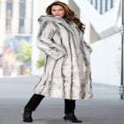 Plus Size Hooded Faux Fur Coat image number 4