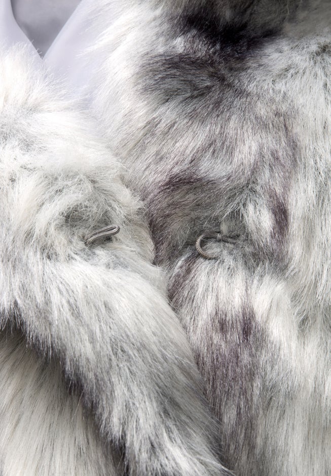 Plus Size Hooded Faux Fur Coat image number 7