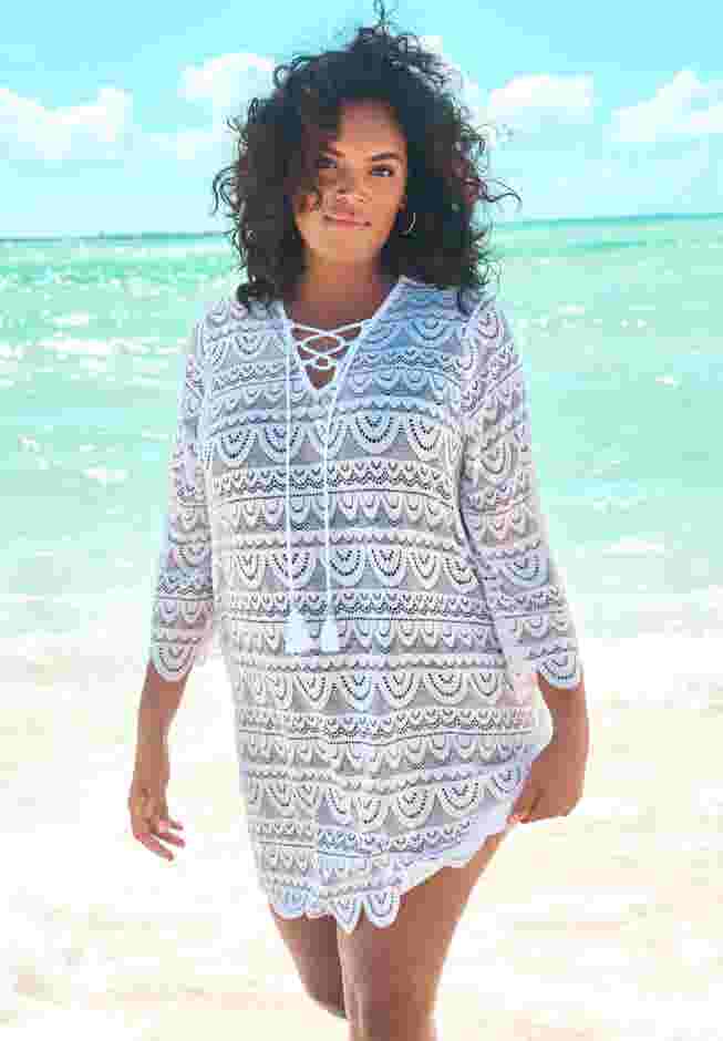 Scallop Lace Cover Up  image number 0