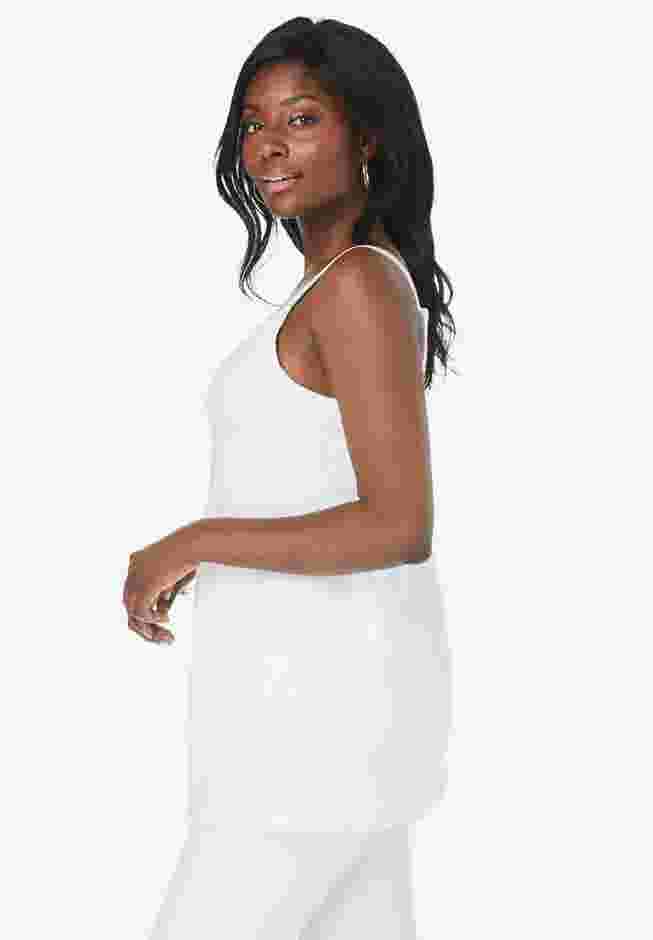Stretch Cotton Shirred Tank image number 1