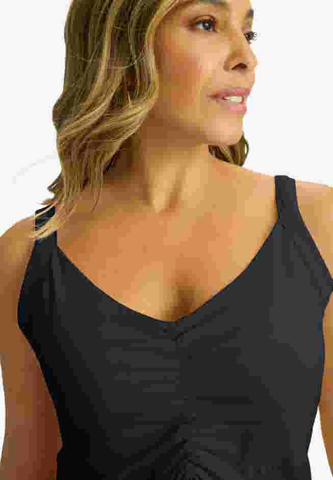 Stretch Cotton Shirred Tank image number 3
