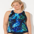 Chlorine Resistant High Neck Racerback Tankini Top image number null