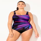 Chlorine Resistant Square Neck Tummy Control One Piece Swimsuit image number 3