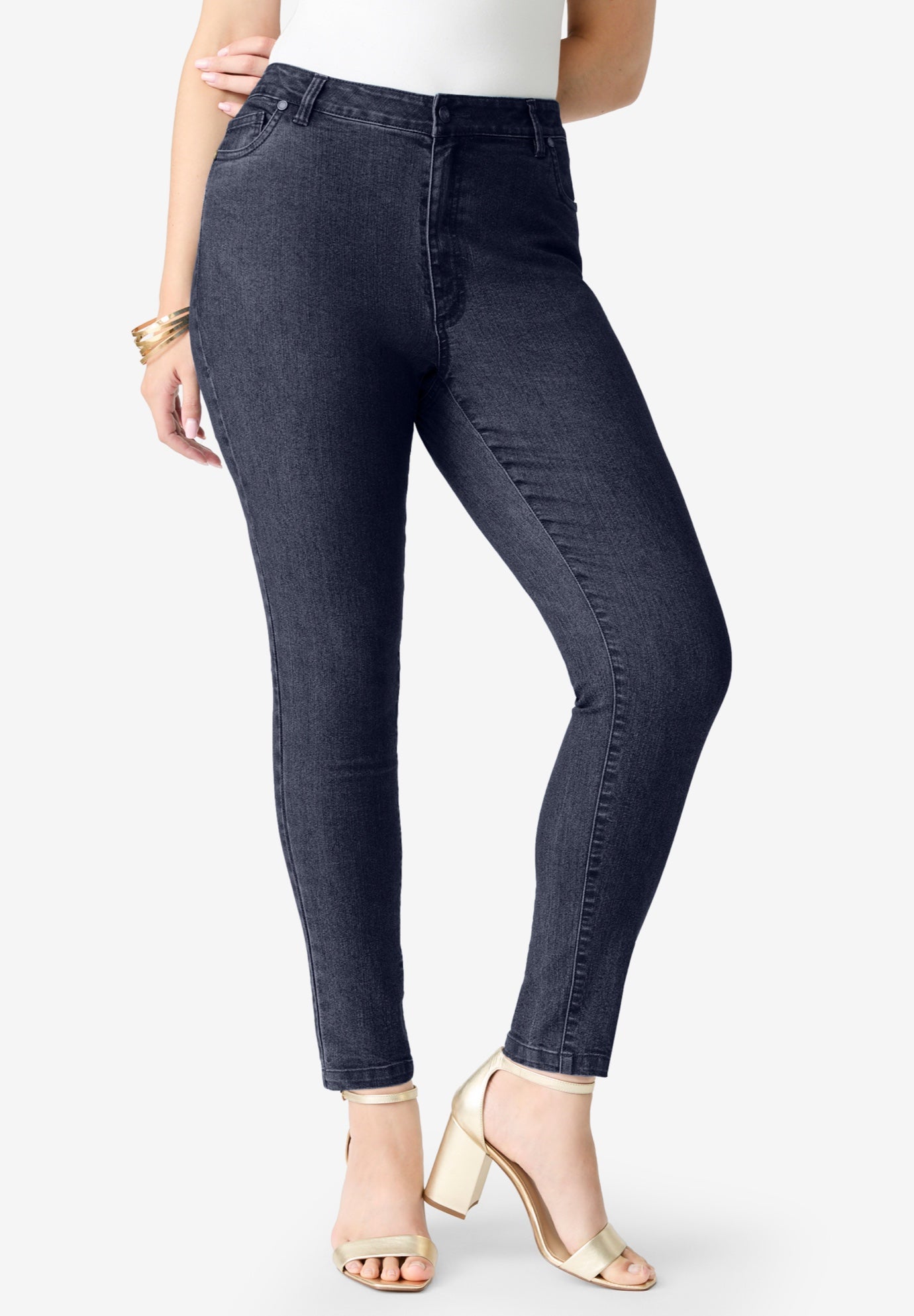 Plus Size Classic Stretch Slim Jean image number 0