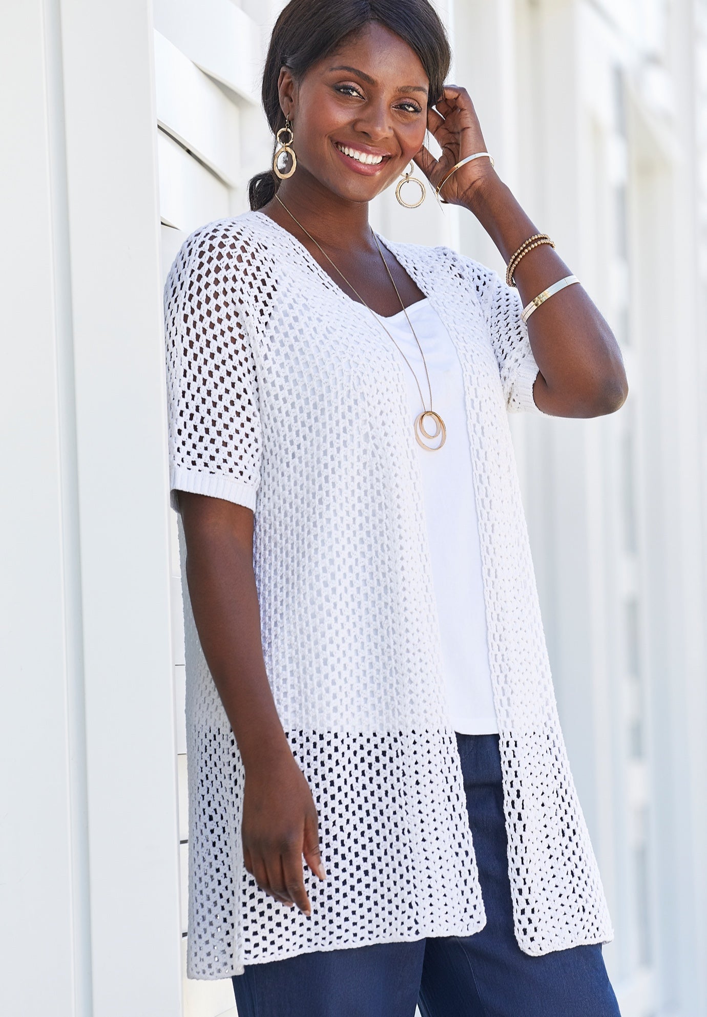 Crochet Long Cardigan image number 0