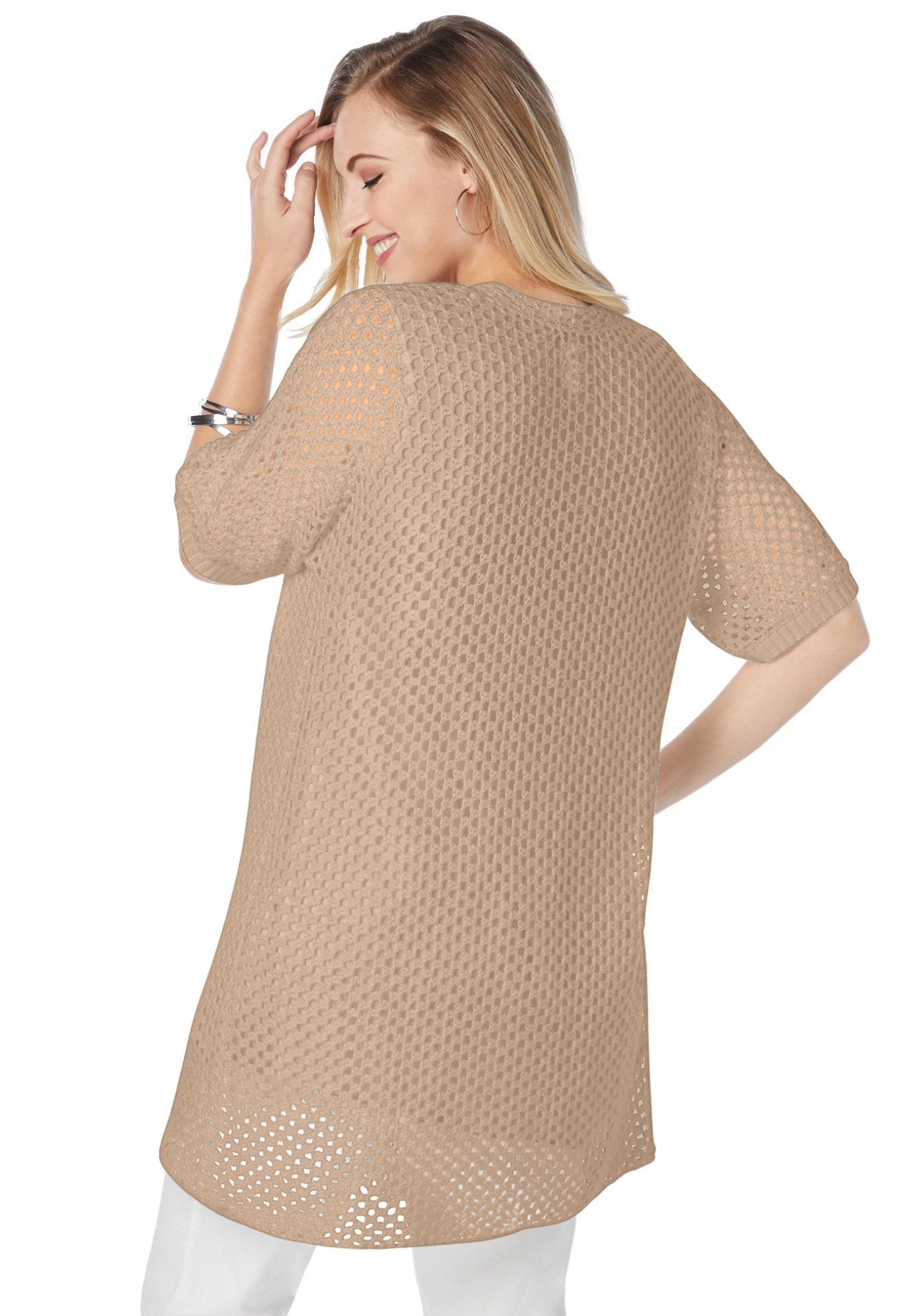 Crochet Long Cardigan image number 1