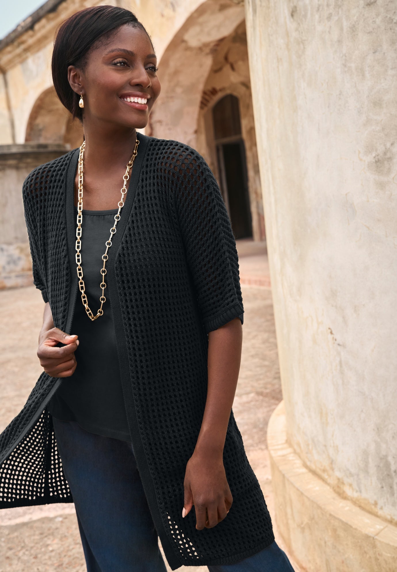 Crochet Long Cardigan image number 0