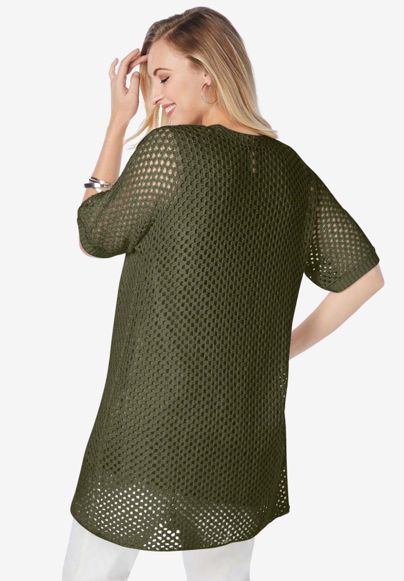 Crochet Long Cardigan image number 1