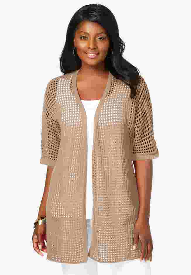 Crochet Long Cardigan image number 0