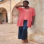 Crochet Long Cardigan image number null