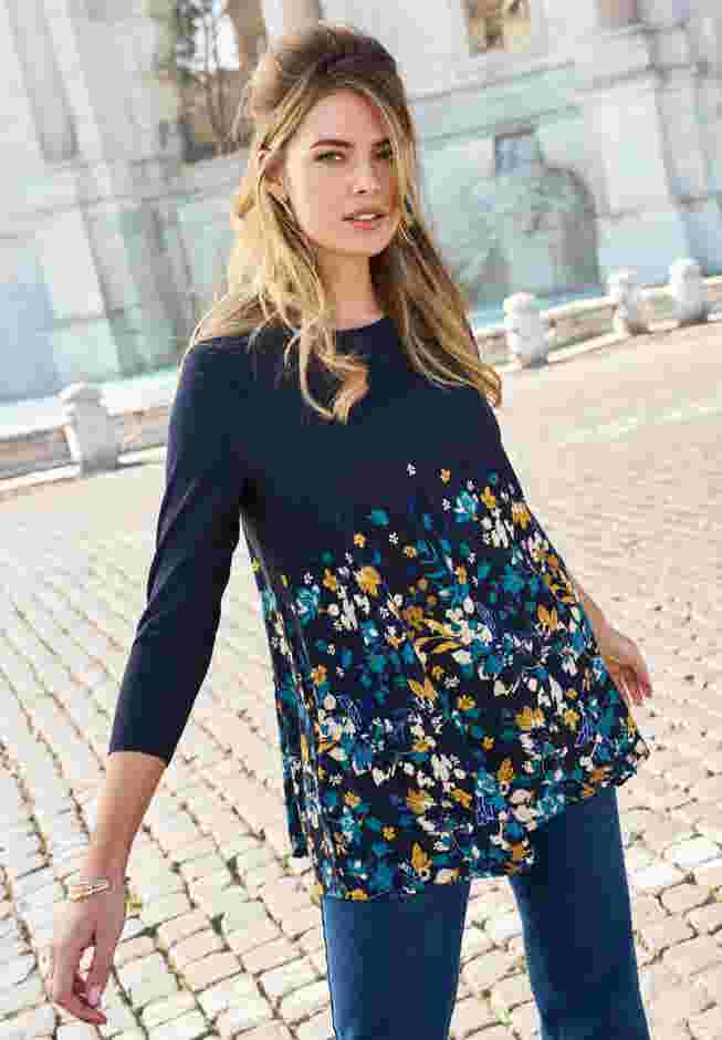 Stretch Knit Swing Tunic