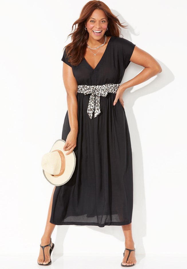 Stephanie V-Neck Cover Up Maxi Dress image number 2