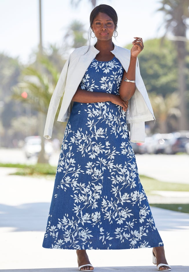 Denim Maxi Dress image number 1