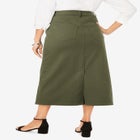 True Fit Stretch Denim Midi Skirt image number null