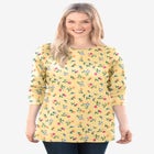 Perfect Printed Long-Sleeve Crewneck Tee image number null