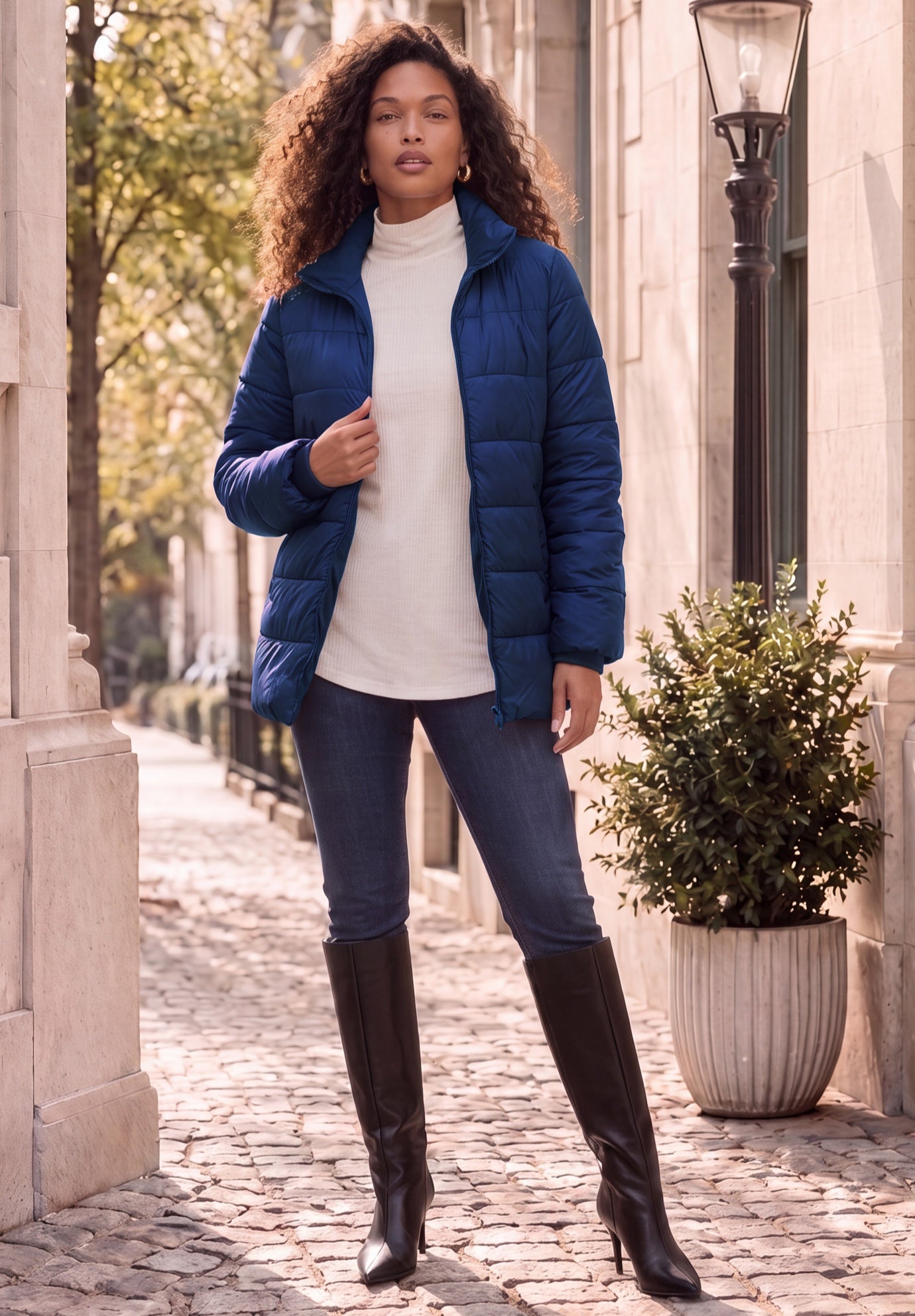Plus Size Lightweight Quilted Jacket image number 0