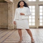 Stretch Crepe Single-Breasted Jacket Dress image number null