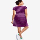 100% Cotton Cinched-Waist Drawstring Midi Dress image number null