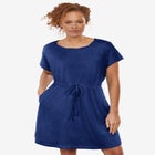 Knit Drawstring Dress image number null