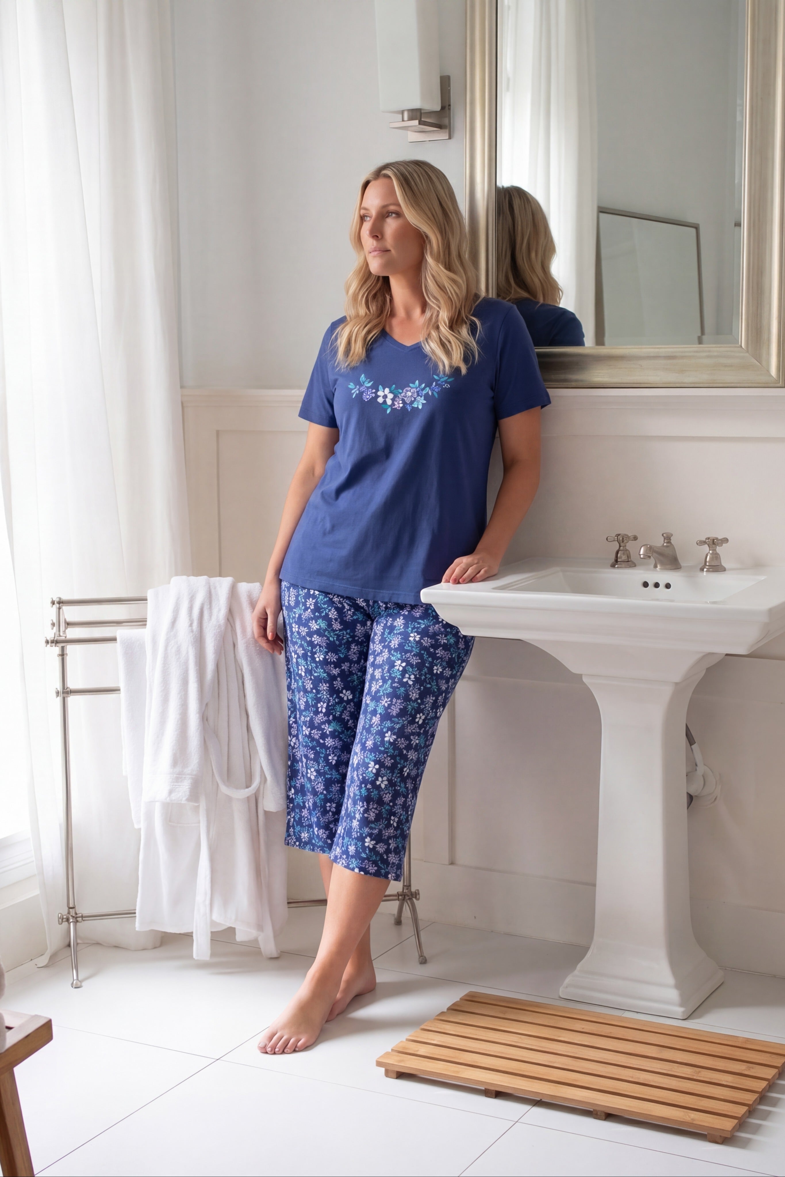2-Piece Capri Cotton PJ Set image number 0