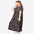 Long Floral Print Cotton Gown image number null