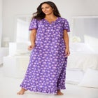 Long Floral Print Cotton Gown image number 0