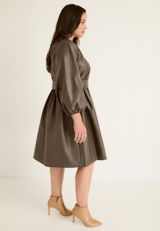 Faux Leather Dress Faux Leather Dress